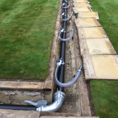 Permanent dewatering system at a residential home in Rickmansworth to stabilise the ground@2x